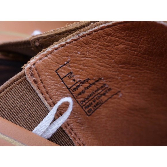 Pendleton Sandals Womens 9 Brown Leather Wedge Heel Peep Toe Slip On Shoes - Picture 9 of 12